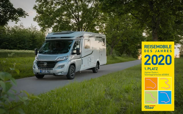 HYMER Exsis-t: Obytný vůz roku 2020 v kategorii polointegrovaných vozů